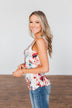 Easily Attracted Floral Tank Top- Ivory