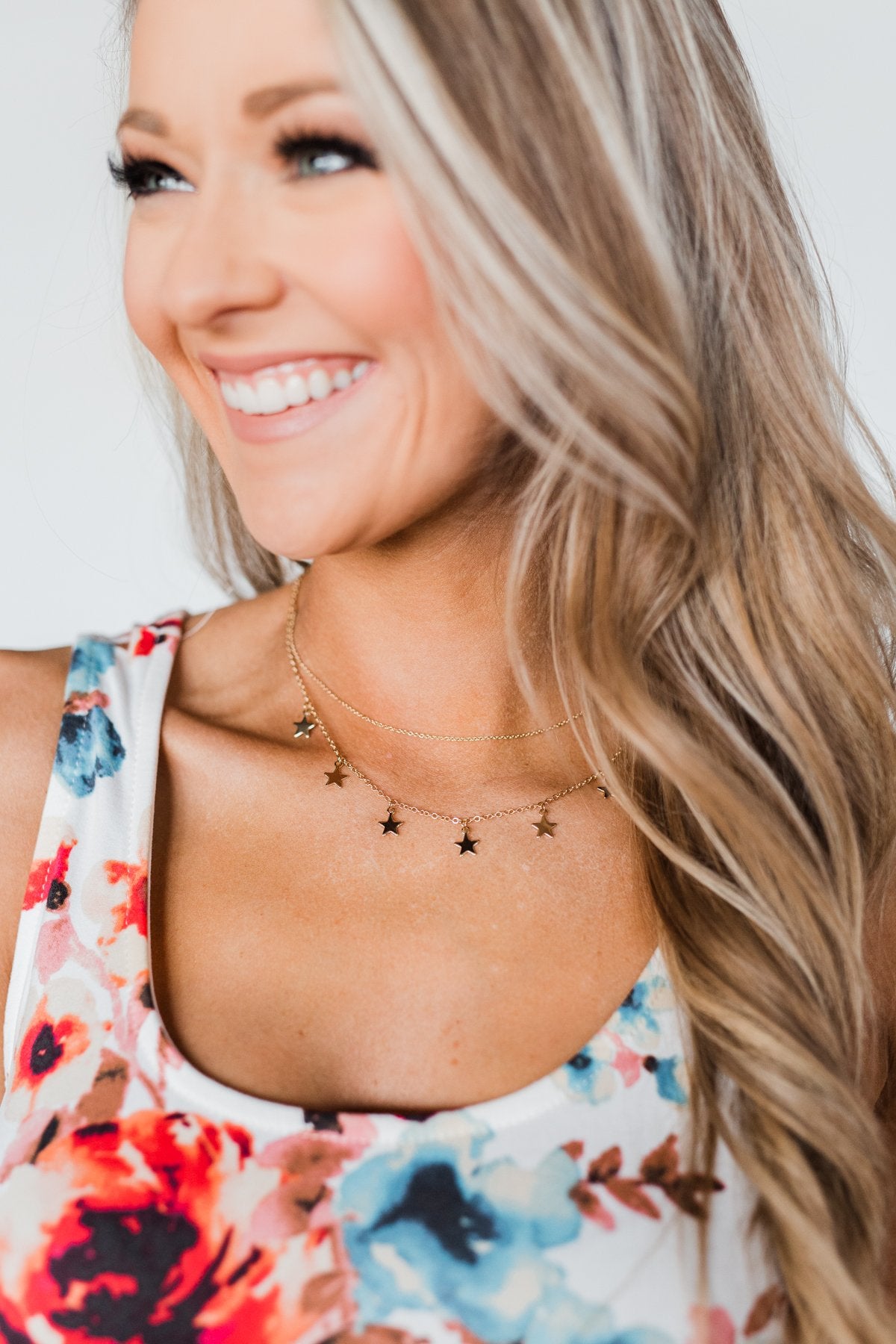 Chase The Stars Tier Necklace- Gold