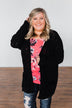 Warm & Cozy Chunky Cardigan- Black