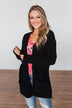 Warm & Cozy Chunky Cardigan- Black