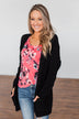 Warm & Cozy Chunky Cardigan- Black