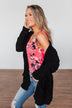 Warm & Cozy Chunky Cardigan- Black