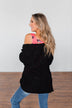 Warm & Cozy Chunky Cardigan- Black