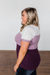 Show Me How Color Block Top- Shades Of Purple
