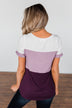 Show Me How Color Block Top- Shades Of Purple