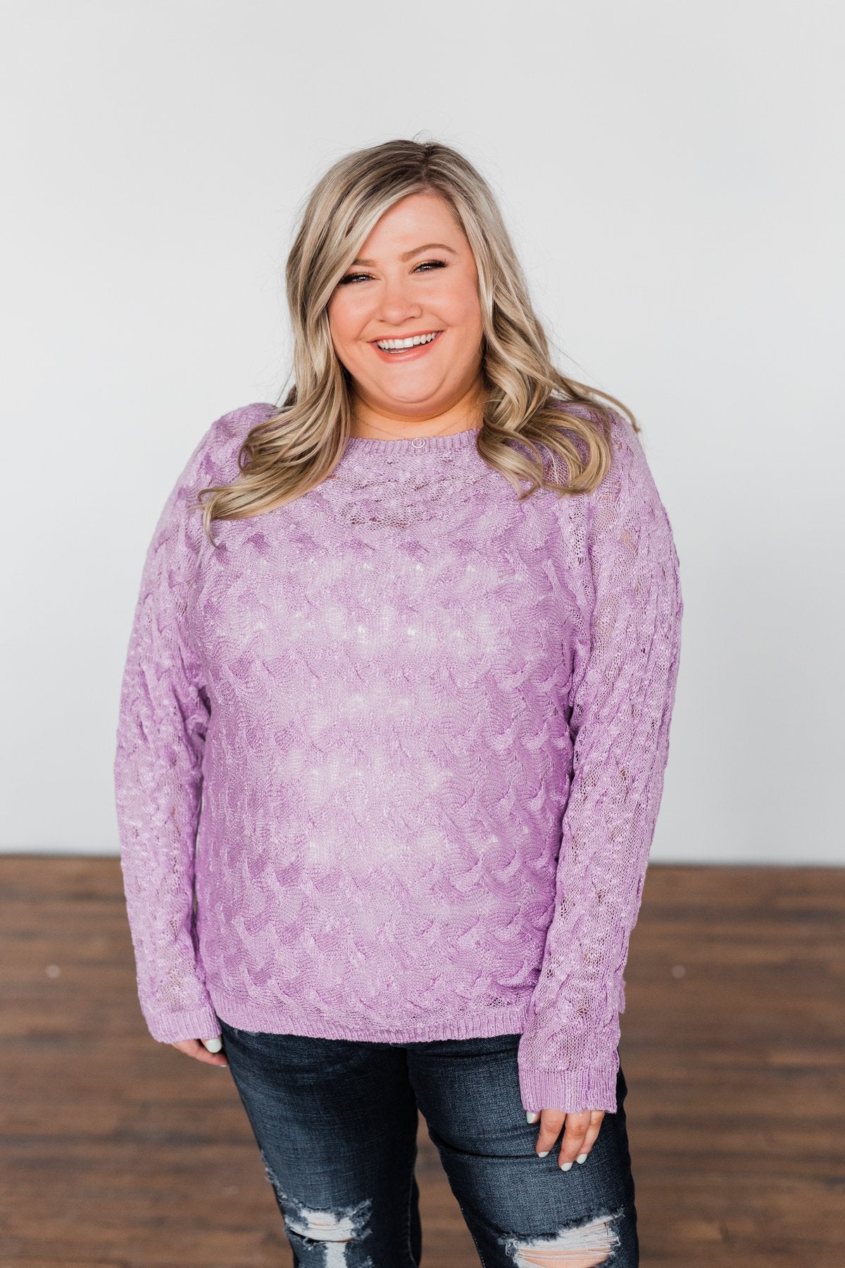 You've Got That Something Knit Sweater- Lavender