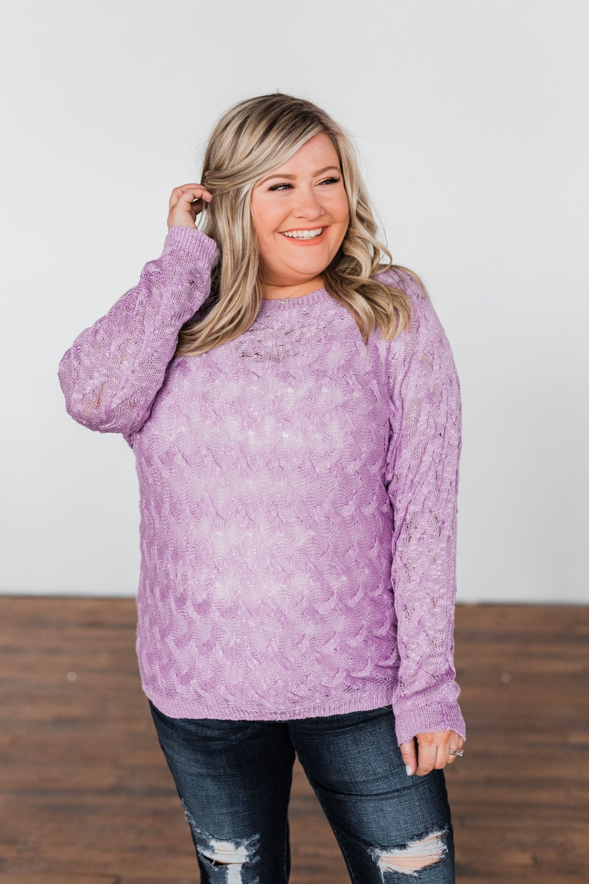 You've Got That Something Knit Sweater- Lavender