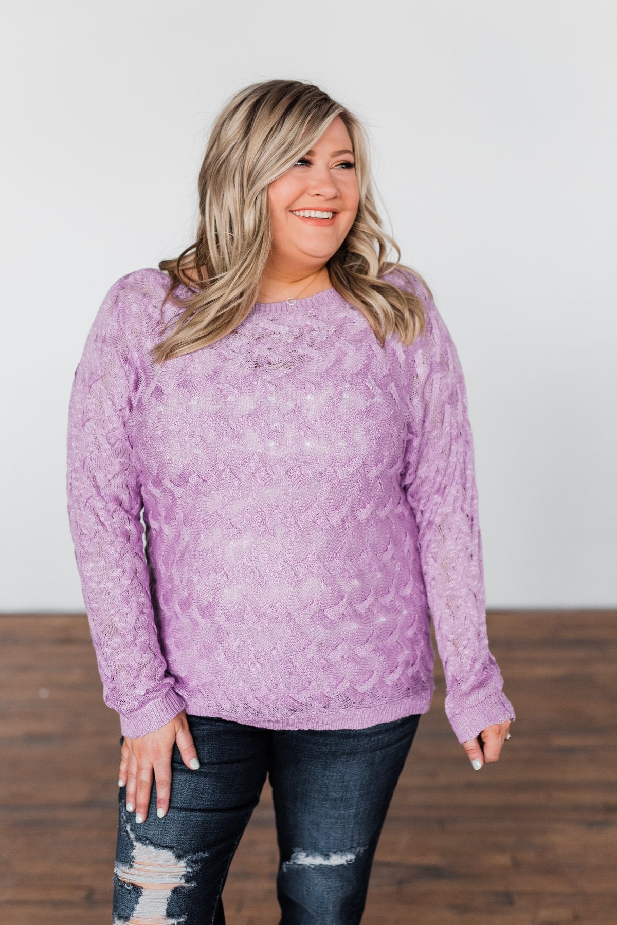 You've Got That Something Knit Sweater- Lavender