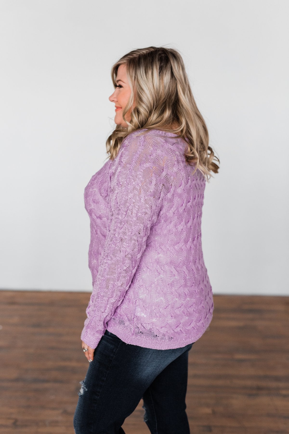 You've Got That Something Knit Sweater- Lavender