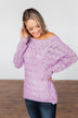 You've Got That Something Knit Sweater- Lavender