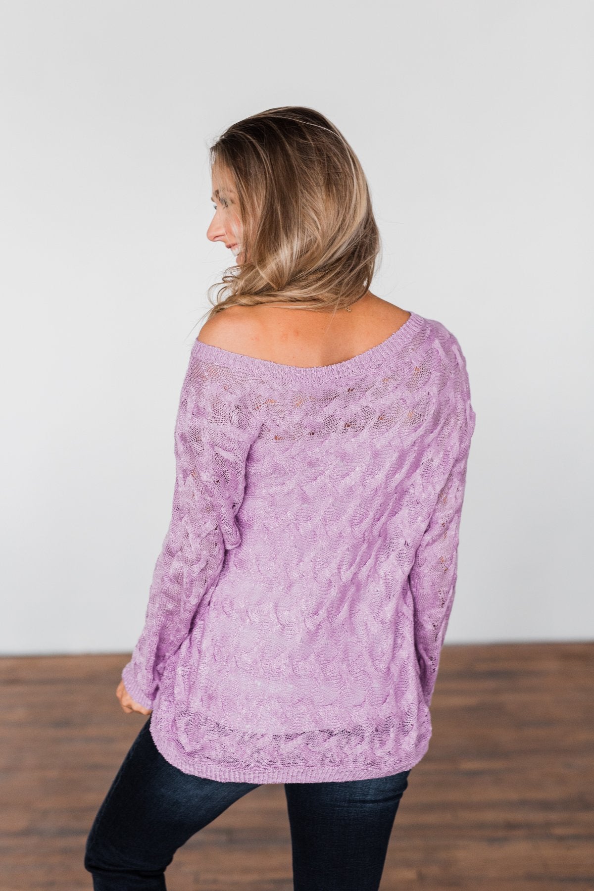 You've Got That Something Knit Sweater- Lavender