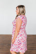 Happy Feelings Floral Dress- Ivory & Pink
