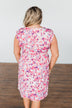 Happy Feelings Floral Dress- Ivory & Pink