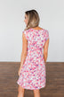 Happy Feelings Floral Dress- Ivory & Pink