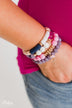 Flamingo Charm Bracelet Set- Pink & Purple