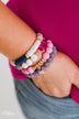 Flamingo Charm Bracelet Set- Pink & Purple