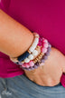 Flamingo Charm Bracelet Set- Pink & Purple