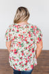 Just Dreaming Floral Top- Ivory