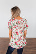 Just Dreaming Floral Top- Ivory