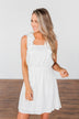 Fly Away Sleeveless Ruffle Dress- Ivory