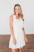 Fly Away Sleeveless Ruffle Dress- Ivory