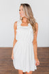 Fly Away Sleeveless Ruffle Dress- Ivory