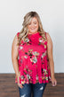 Tale Of Time Floral Babydoll Tank Top- Coral