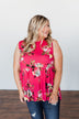 Tale Of Time Floral Babydoll Tank Top- Coral