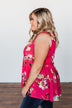 Tale Of Time Floral Babydoll Tank Top- Coral