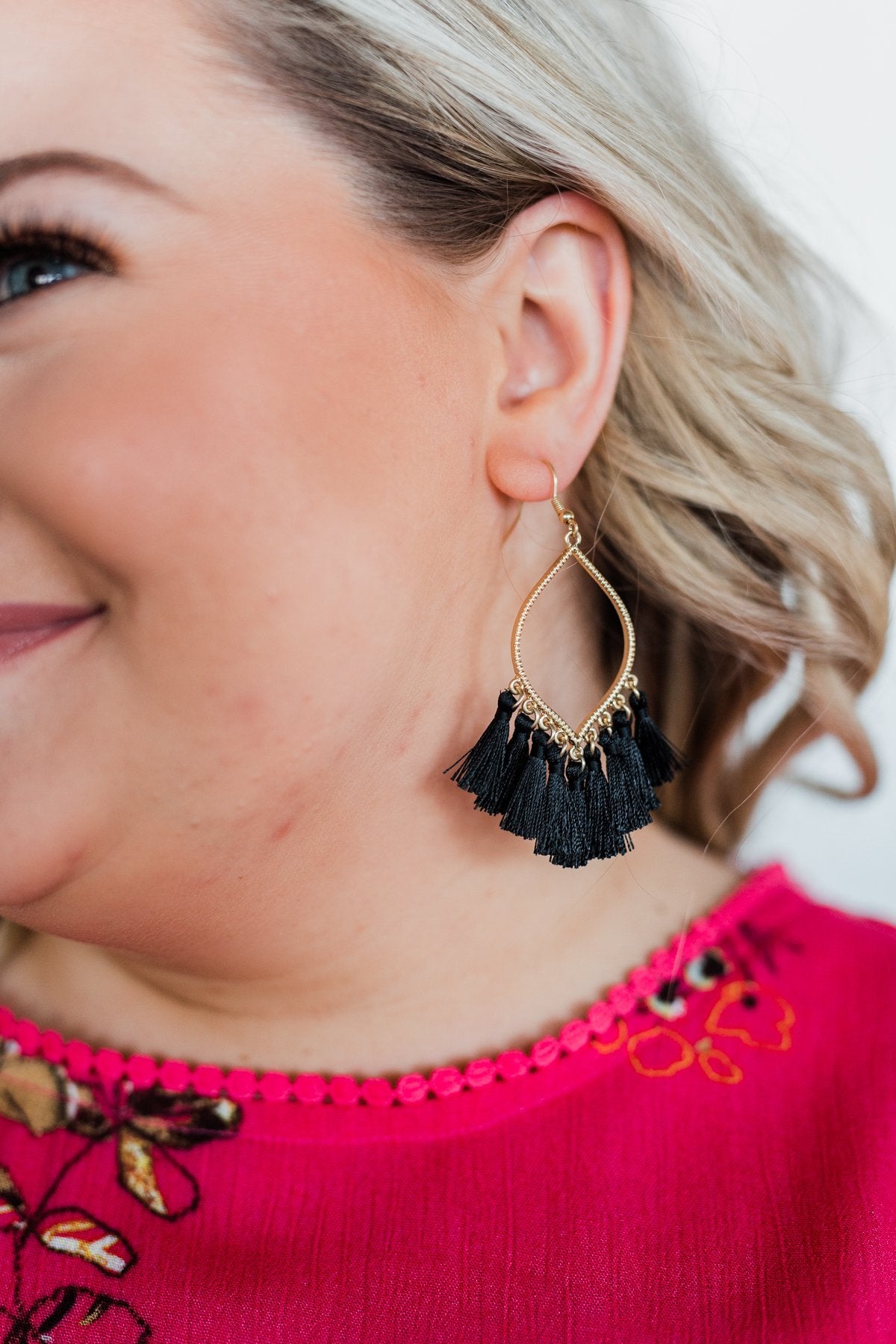Black Tassel Earrings