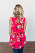 Tale Of Time Floral Babydoll Tank Top- Coral