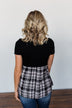 Let Me Tell You Plaid BabyDoll Top- Black