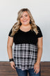 Let Me Tell You Plaid BabyDoll Top- Black