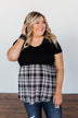 Let Me Tell You Plaid BabyDoll Top- Black