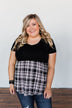 Let Me Tell You Plaid BabyDoll Top- Black