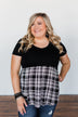 Let Me Tell You Plaid BabyDoll Top- Black
