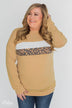 Leap into Leopard Long Sleeve Top - Faded Yellow