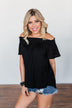 Share Your Dreams Off The Shoulder Top- Black