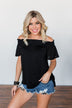 Share Your Dreams Off The Shoulder Top- Black