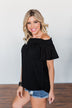 Share Your Dreams Off The Shoulder Top- Black