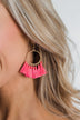 Pink Tassel Earring Set