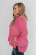 Stand Out Anywhere V-Neck Sweater - Hot Pink