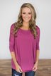 Your Everyday Casual Piko Top - Mulberry