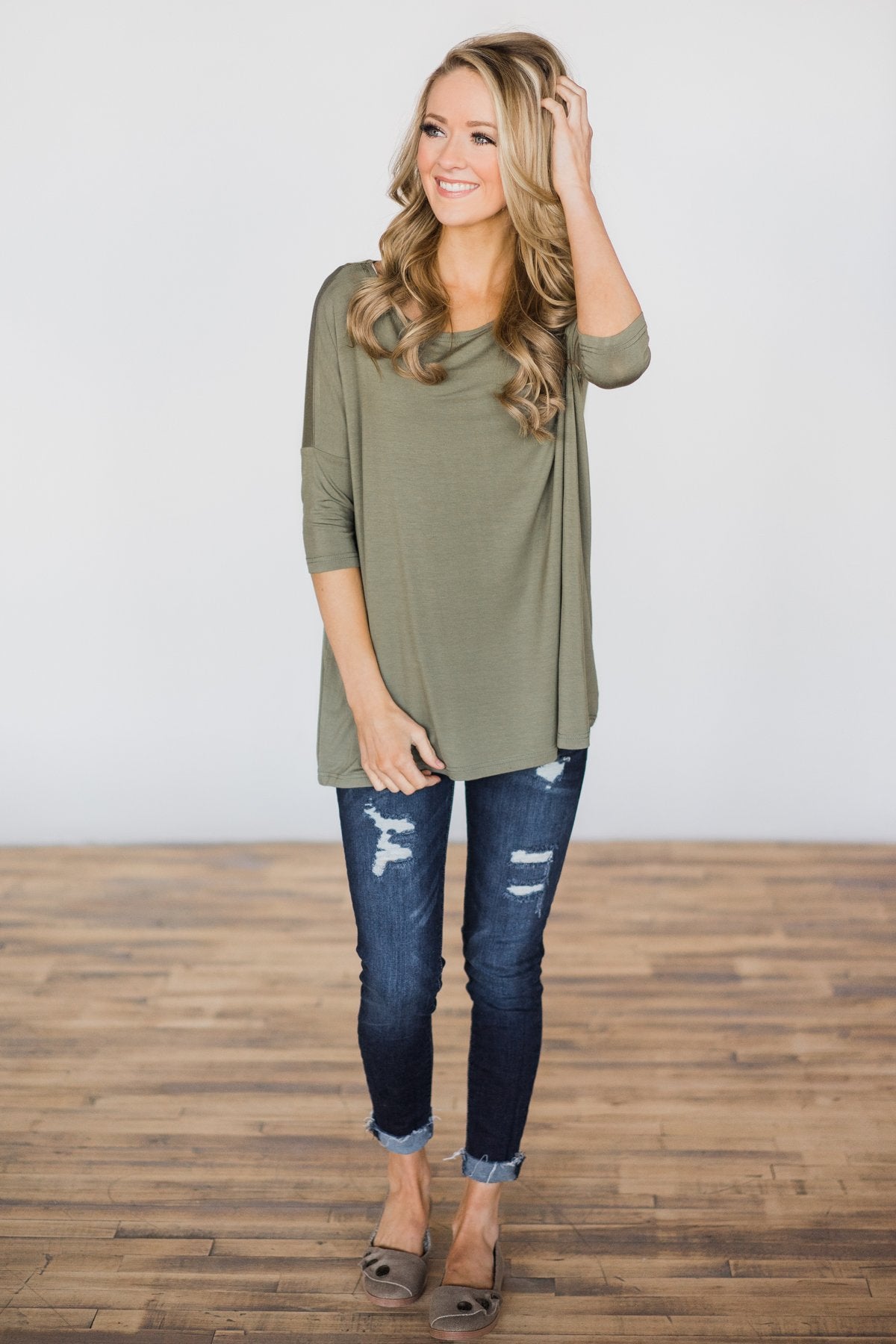 Your Everyday Casual Piko Top - Olive
