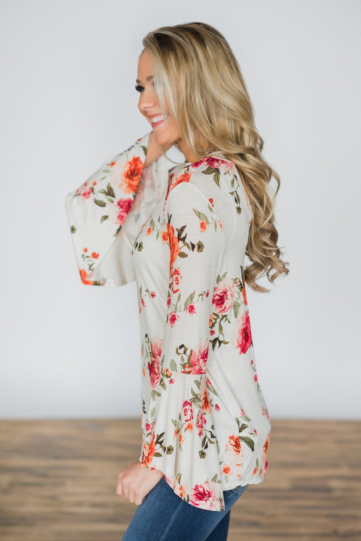 Floral with a Flair Mock Neck Top – The Pulse Boutique