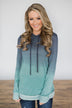 Deep Mint Ombre Hoodie