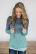Deep Mint Ombre Hoodie