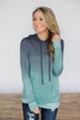 Deep Mint Ombre Hoodie