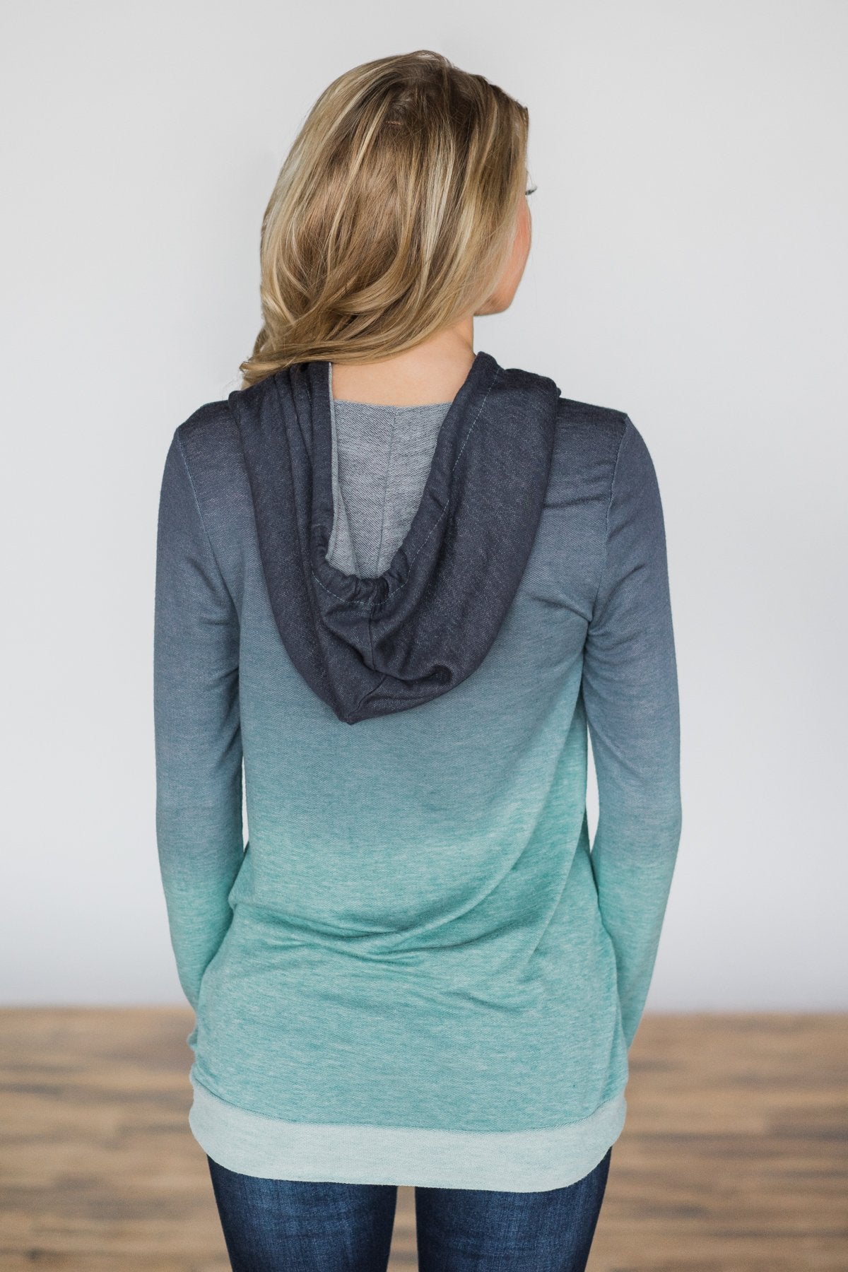 Deep Mint Ombre Hoodie