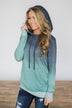 Deep Mint Ombre Hoodie